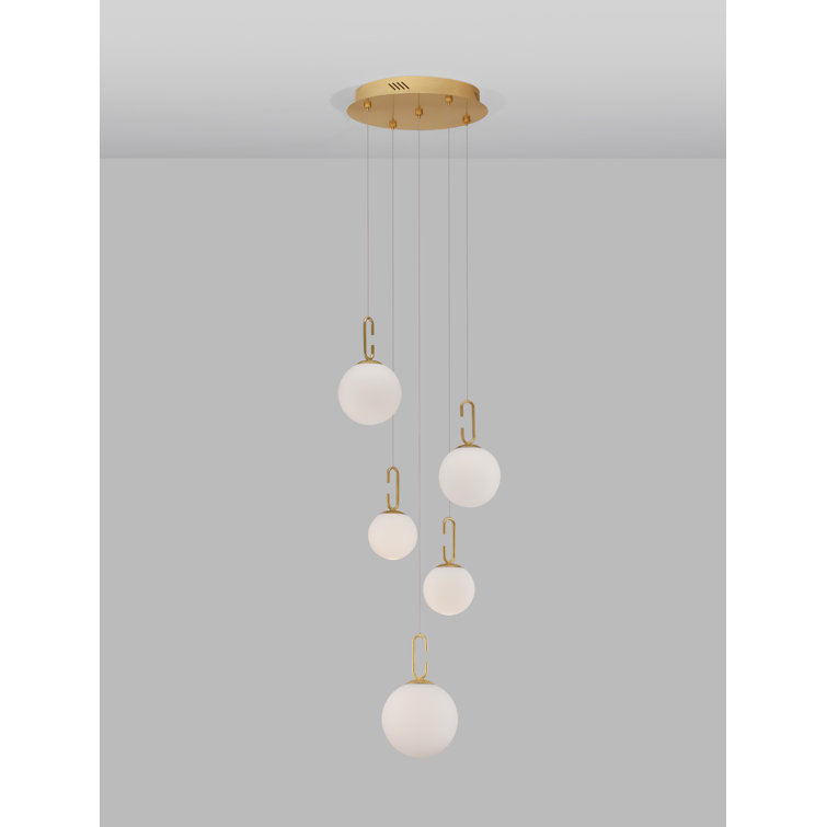 Canora Grey Abimael 5 Light Cluster Globe LED Pendant Wayfair.co.uk